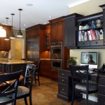 This Kitchen includes Maple with a glazed finish, with a painted island