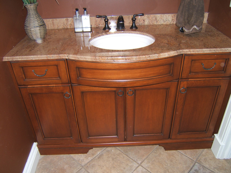 Curved Wood Apron For Bathroom Vanity